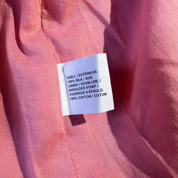 Vintage Gap Y2K Coquette Babydoll Cami Top Pleated Silk Pink Fairy Romantic - Picture 5 of 5